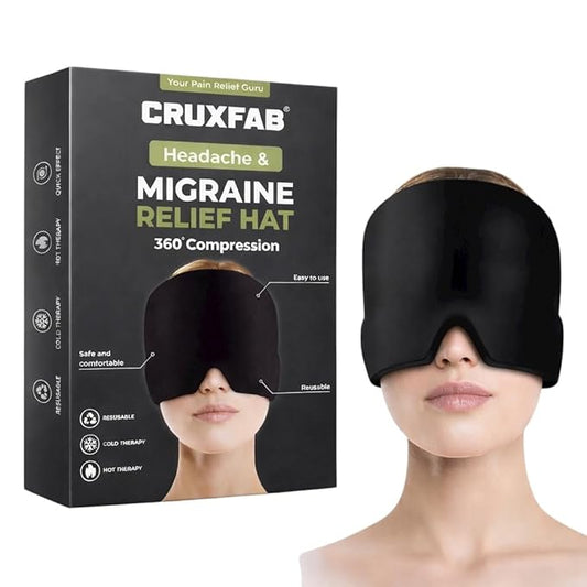 Migraine Relief Cap for Migraines, Headaches, Sinuses, Tension Relief Headache Relief Cap for Men & Women Hot & Cold Therapy Relaxing Thermax Migraine Miracle Cap, Migrane Relaxing Cap
