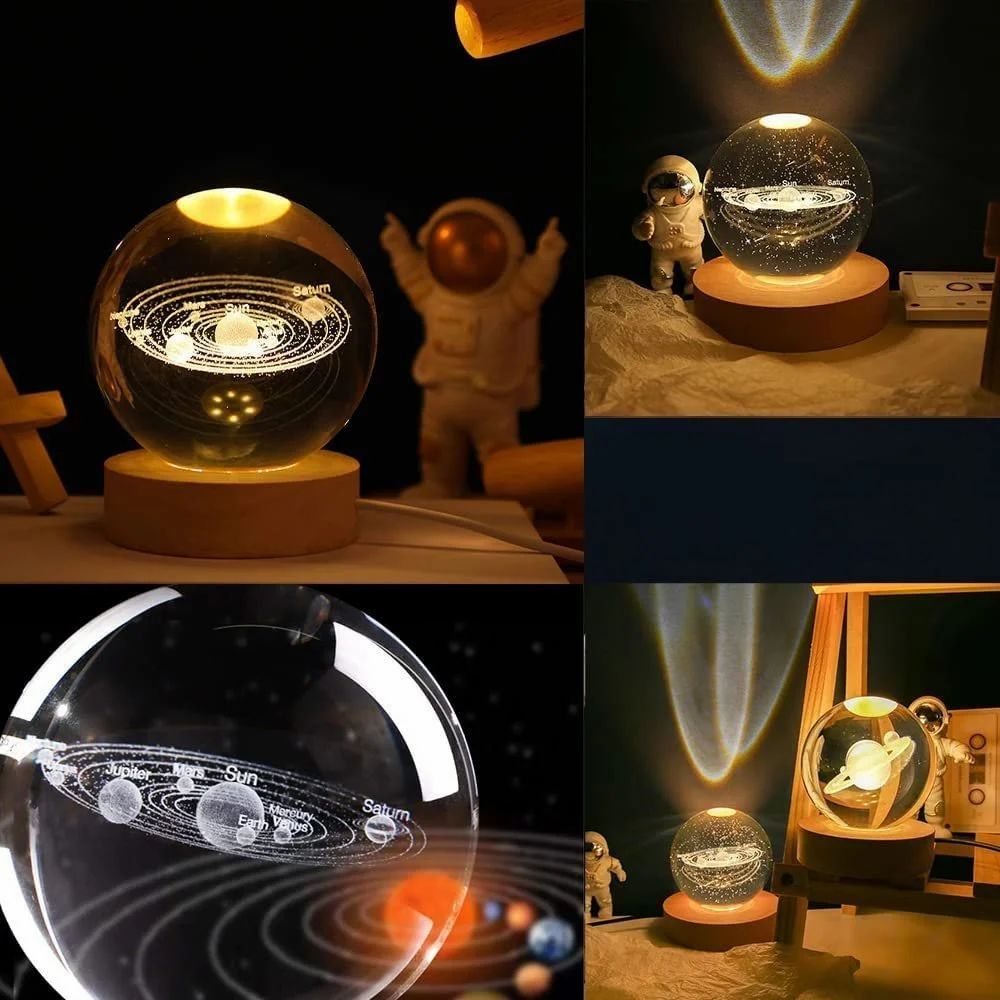 Crystal Ball Night Light Galaxy Projector Lamp